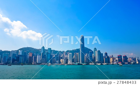 香港 HongKong ビクトリアハーバー 昼 晴れ 27848433
