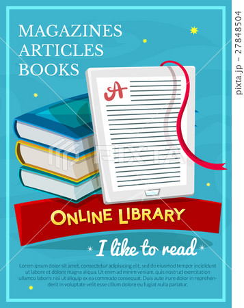 Online library design, vector illustartion 27848504