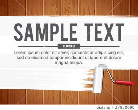 Paint Roller Painting White. Vector 27850090