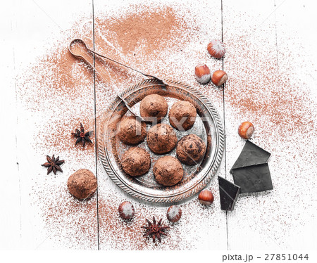Chocolate truffles balls Chocolate truffles balls 27851044