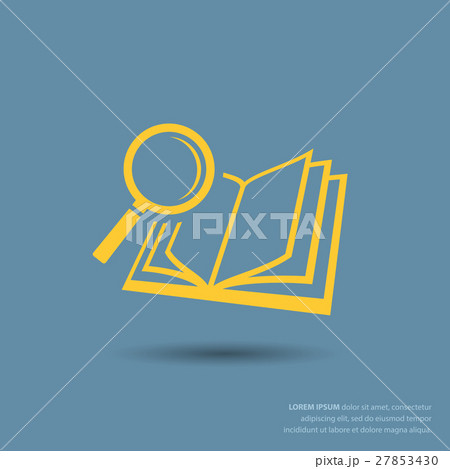 Pictograph of book and magnifier glass Pictograph of book and magnifier glass 27853430