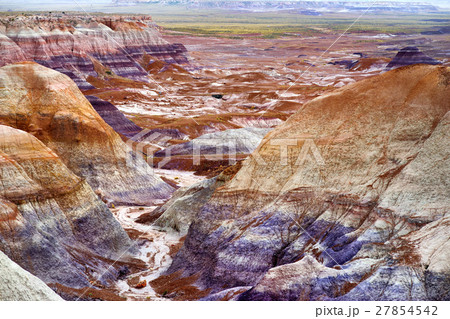 Striped purple formations of Blue Mesa badlands Striped purple formations of Blue Mesa badlands 27854542