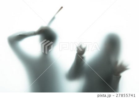 人物シルエット　ネガティブイメージ 27855741