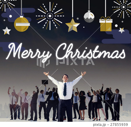 Merry Christmas Happy New Year Concept 27855939