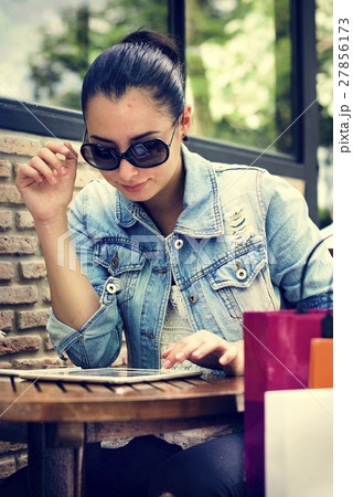 Woman Shopping Spending Customer Consumerism Concept Woman Shopping Spending Customer Consumerism Concept 27856173