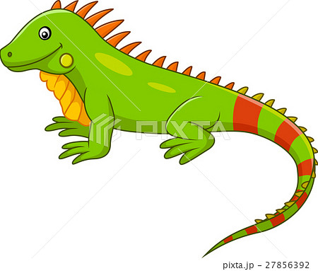 Cute iguana cartoon - Stock Illustration [27856392] - PIXTA