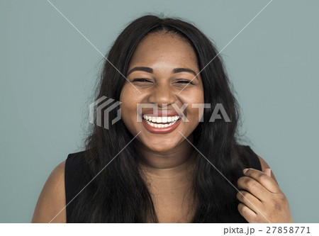 Woman Cheerful Studio Portrait Concept Woman Cheerful Studio Portrait Concept 27858771