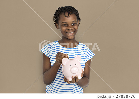 Girl Cheerful Studio Portrait Concept 27858776