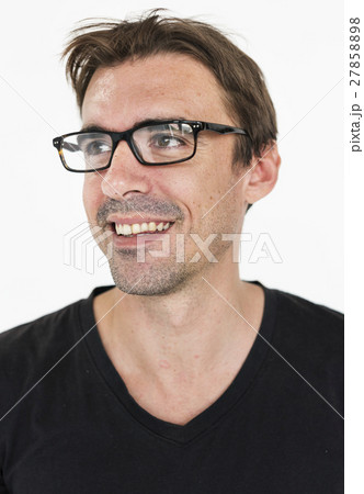 Man Cheerful Studio Portrait Concept 27858898
