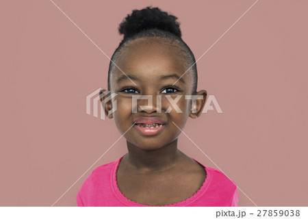 African Girl Kid Adorable Cute Playful Portrait Concept 27859038