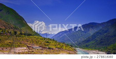 aerial view to Indus river and valley, Karakoram, aerial view to Indus river and valley, Karakoram, 27861680