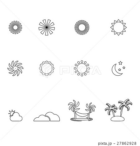 travel line icon set 27862928