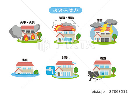 住宅保険 災害 シリーズ のイラスト素材 27863551 Pixta