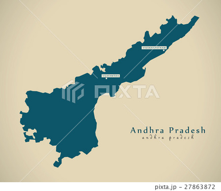 Modern Map - Andhra Pradesh IN India federal state 27863872