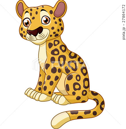 Cute Cheetah Sittingのイラスト素材