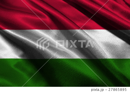 Hungary national flag 3D illustration symbol. Hungary national flag 3D illustration symbol. 27865895