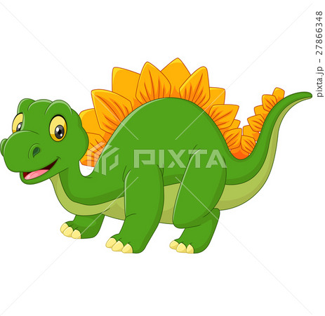 Cute stegosaurus cartoon 27866348
