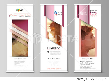 Roll up banner stands, abstract geometric design 27866903