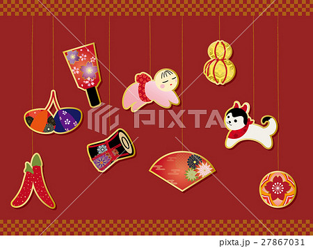 ひなまつりのつるし雛 27867031