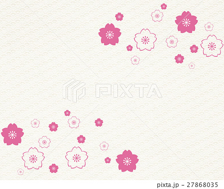 和を感じる背景素材　桜 27868035