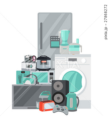 Sale Discount Household Appliances in Flat Style Sale Discount Household Appliances in Flat Style 27868272