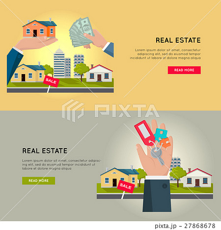 Set of Real Estate Vector Web Banners. 27868678