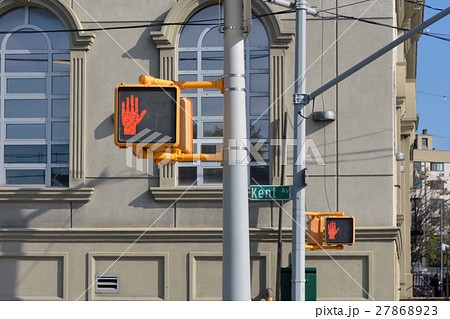 歩行者用信号機 ニューヨークの写真素材