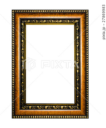 wooden frame for painting or picture on white 27869983