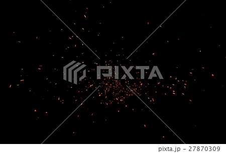 fire flames with sparks on black background fire flames with sparks on black background 27870309
