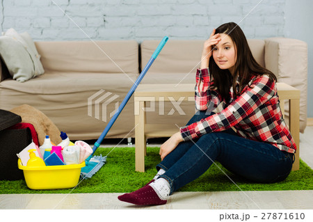 Household chores, cleaning the apartment Household chores, cleaning the apartment 27871610
