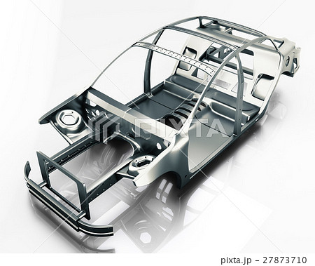 Car Frame Isolated 3d Illustrationのイラスト素材