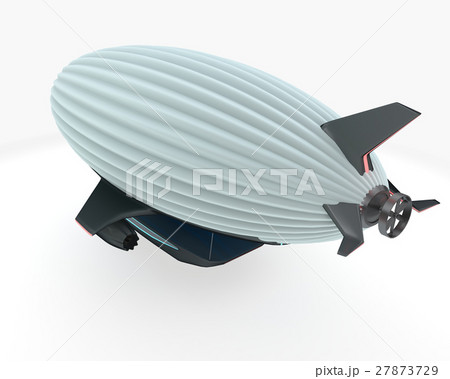 Balloon fly ship isolated on wnite. Future concept Balloon fly ship isolated on wnite. Future concept 27873729