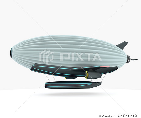 Balloon fly ship isolated on wnite. Future concept Balloon fly ship isolated on wnite. Future concept 27873735