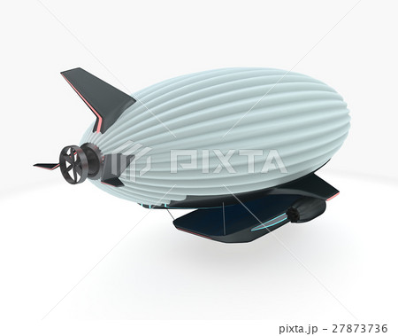 Balloon fly ship isolated on wnite. Future concept Balloon fly ship isolated on wnite. Future concept 27873736