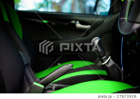 Car interior with back seats tone green and black Car interior with back seats tone green and black 27873926