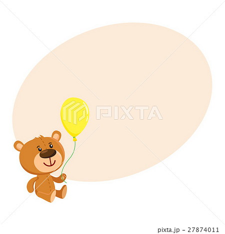 Cute retro style teddy bear character sitting and Cute retro style teddy bear character sitting and 27874011