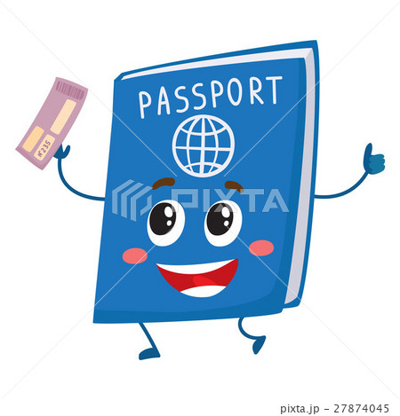 Cute and funny passport, identity document 27874045