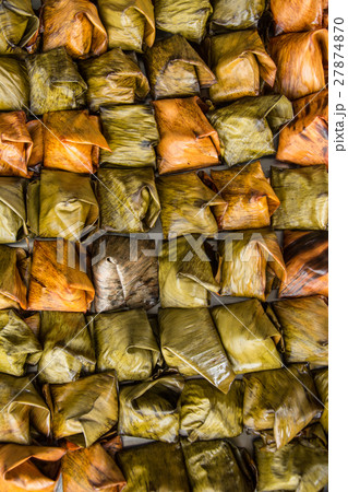 Stuffed Dough Pyramid,Thai dessert Stuffed Dough Pyramid,Thai dessert 27874870