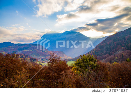 Sunlight breaking through the clouds  27874887