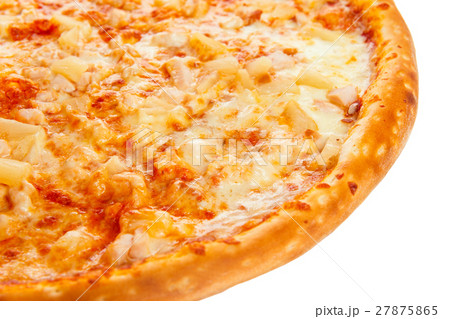 Part of delicious classic Hawaiian Pizza 27875865