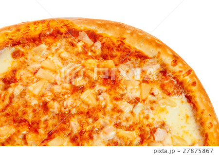 Part of delicious classic Hawaiian Pizza  27875867