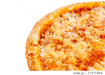 Part of delicious classic Hawaiian Pizza  27875868