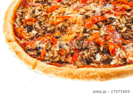 Fragment of delicious classic italian Pizza Fragment of delicious classic italian Pizza 27875869