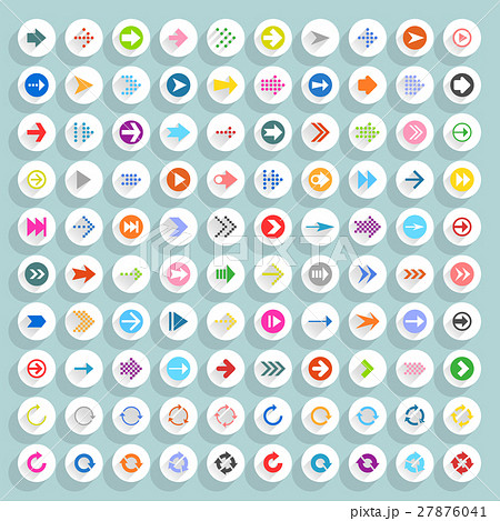 Flat arrow icon circle web button Flat arrow icon circle web button 27876041
