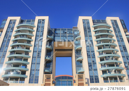 modern building on blue background 27876091