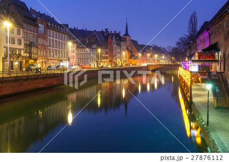 Morning embankment in Strasbourg, Alsace 27876112
