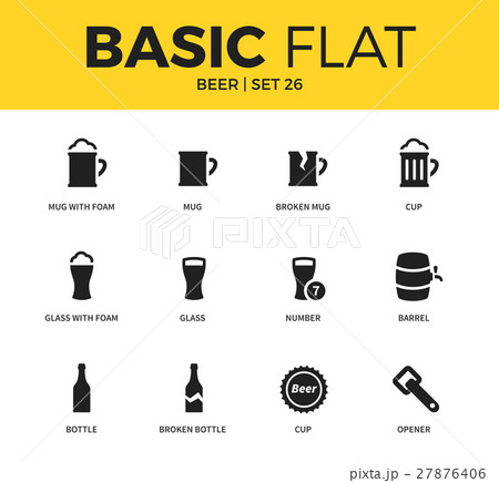 Basic set of beer icons 27876406