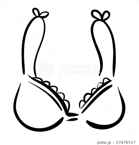 White brassiere drawing ink sketch 27876537