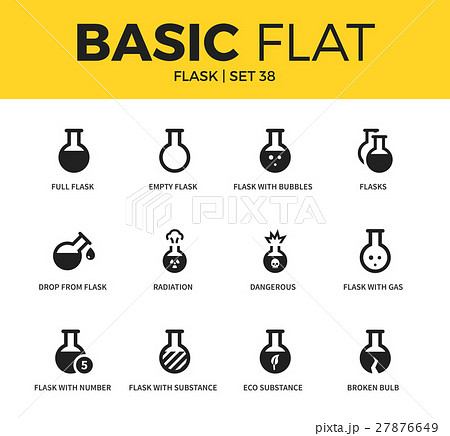 Basic set of flask icons 27876649