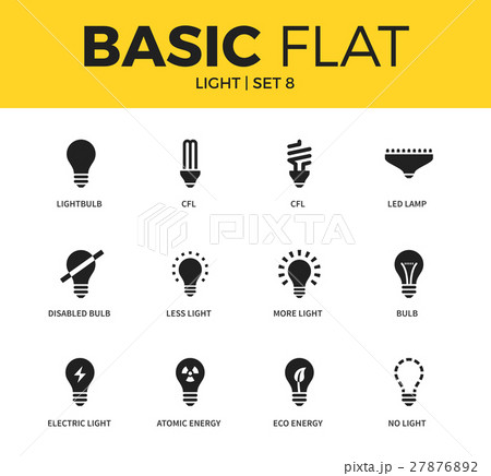 Basic set of light icons 27876892